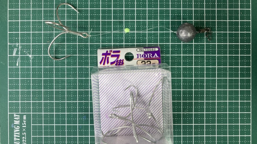 引っ掛け釣りに使う『ボラ掛け』の写真。